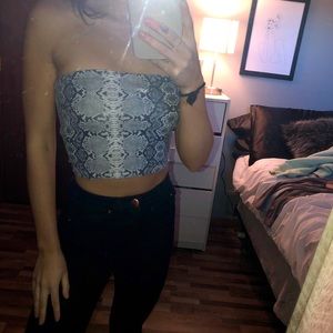 Snakeskin Tube Top
